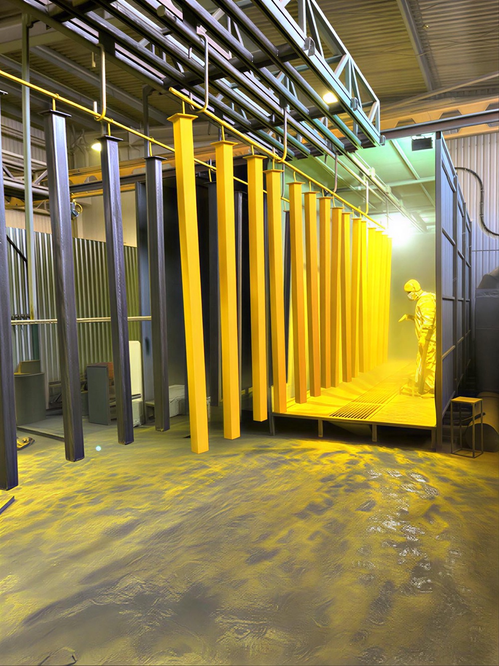 Линия порошковой покраски